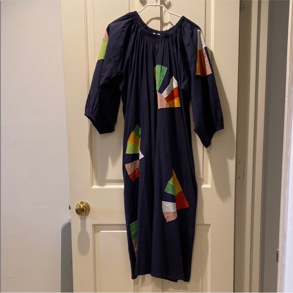Nikki Chasin Colorful Patchwork Midi Dress size small